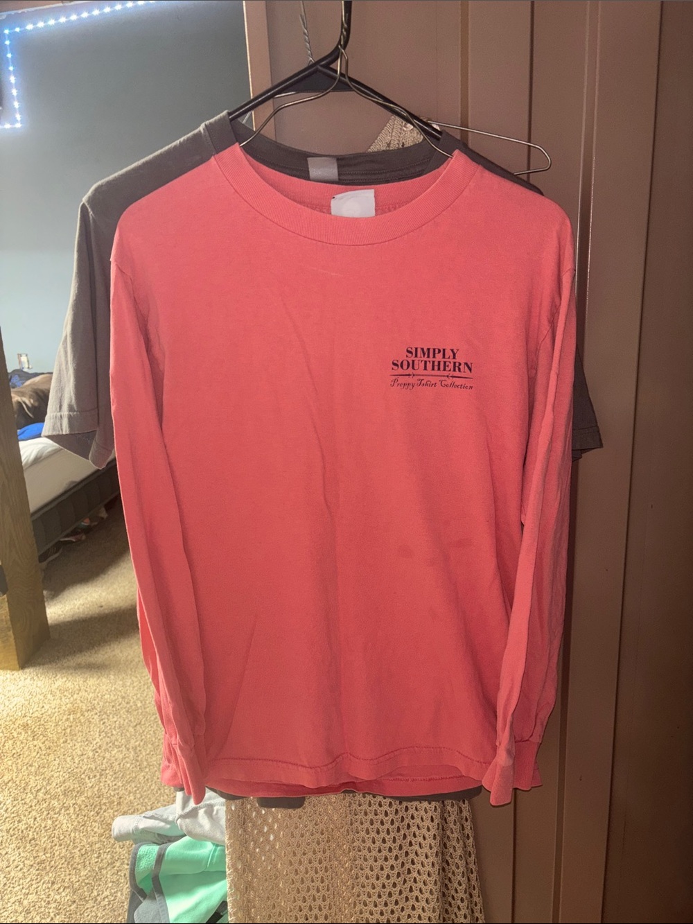 Simply Southern Coral Long-Sleeve Tee for Men